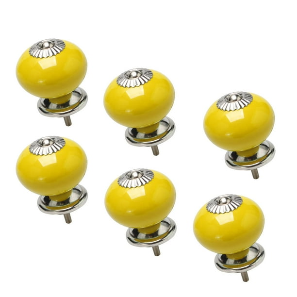 uxcell 6pcs Ceramic Knobs Vintage Knob Drawer Round Pull Handle Furniture Door Cabinet Cupboard Wardrobe Dresser Decorative Yellow uxcell 6pcs Ceramic Knobs Vintage Knob Drawer Round Pull Handle Furniture Door Cabinet Cupboard Wardrobe Dresser Decorative Yellow